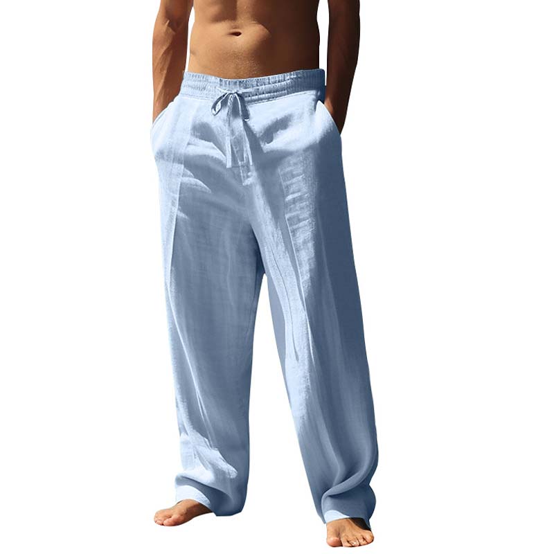 Pantaloni casual largi cu picior drept pentru bărbați