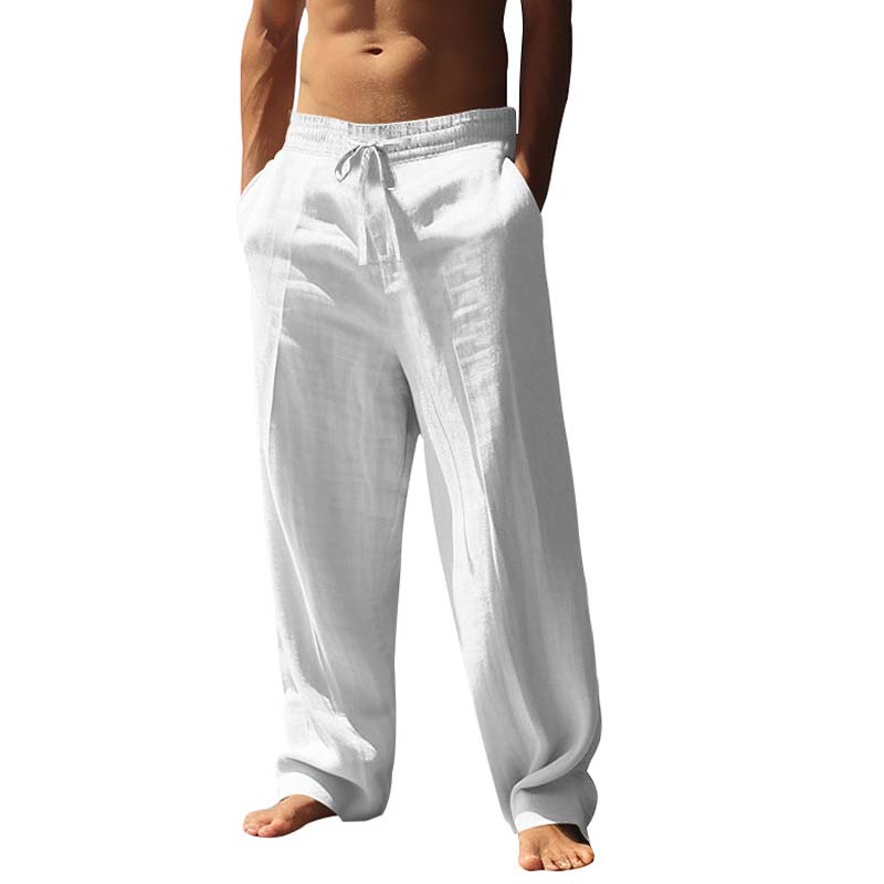 Pantaloni casual largi cu picior drept pentru bărbați