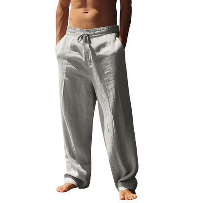Pantaloni casual largi cu picior drept pentru bărbați