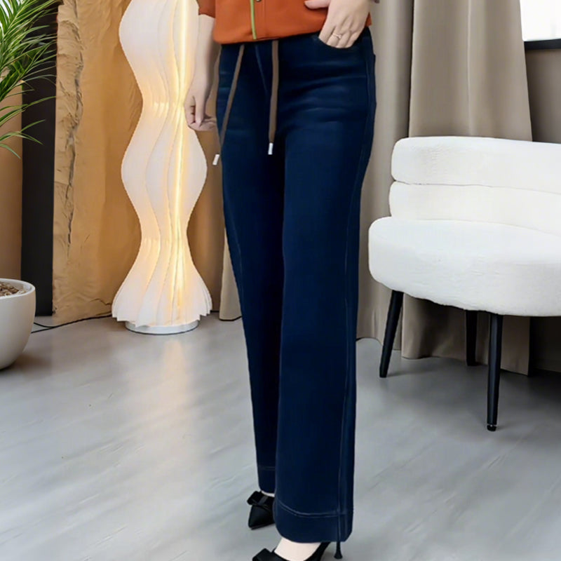 Pantaloni casual pentru femei, cu croi drept