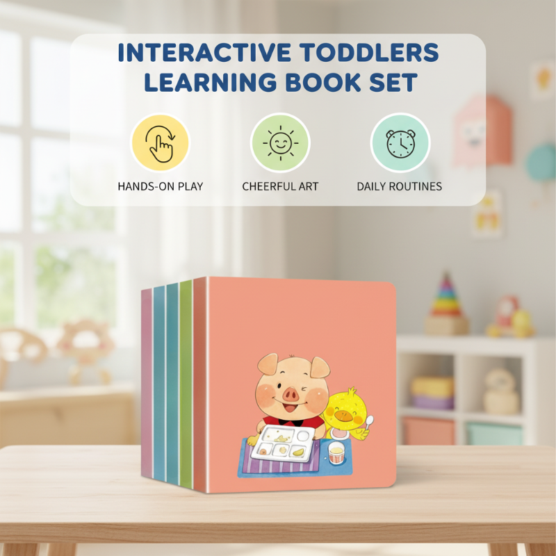 10 bucăți👼📚Set interactiv de cărți educative pentru copii mici