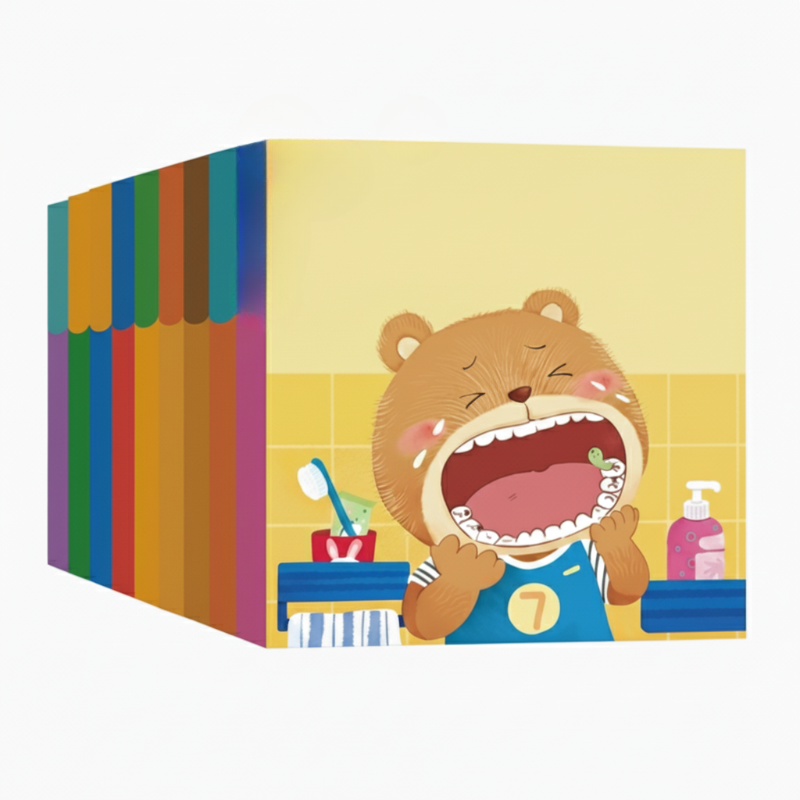 10 bucăți👼📚Set interactiv de cărți educative pentru copii mici