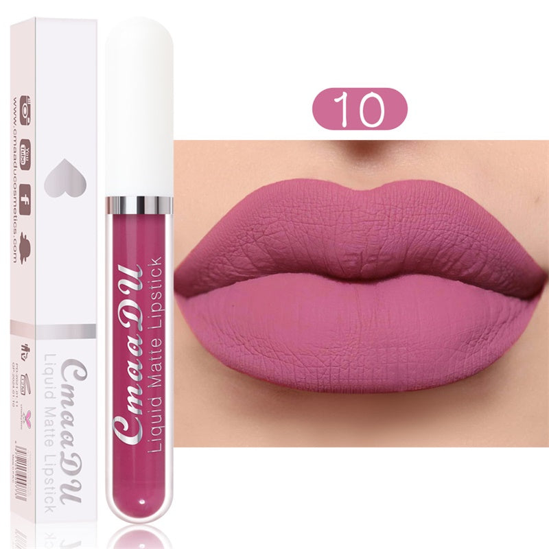 🔥 Set 10 rujuri mate, rezistente la apă – vitamina E, fără urme, culoare de lungă durată! 👄 Plată la livrare!