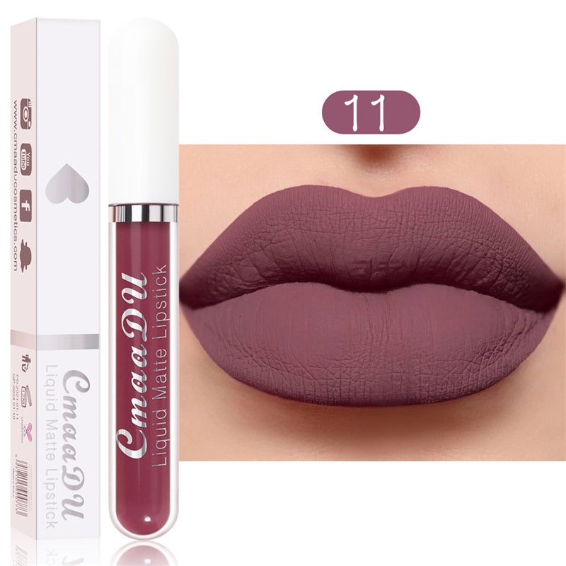 🔥 Set 10 rujuri mate, rezistente la apă – vitamina E, fără urme, culoare de lungă durată! 👄 Plată la livrare!