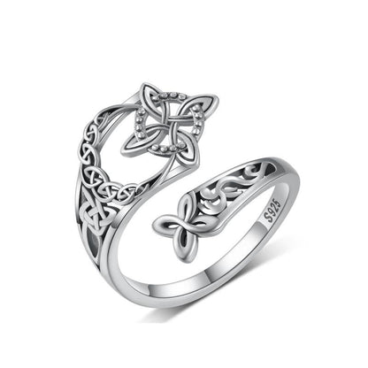 Inel cu model celtic deschis