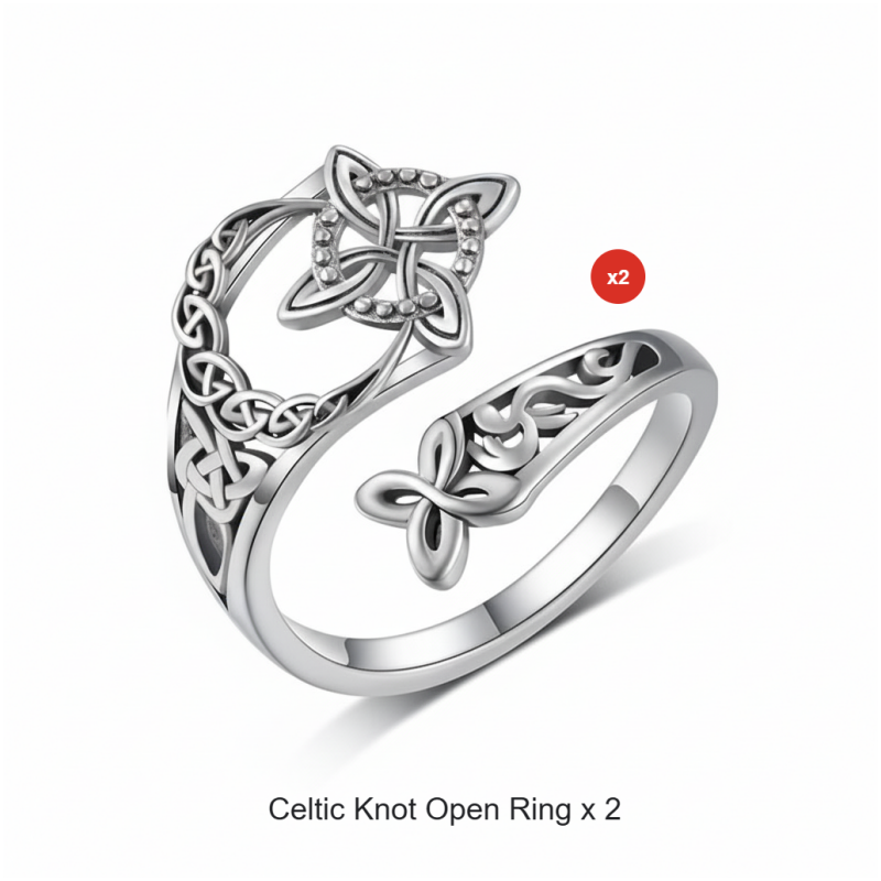 Inel cu model celtic deschis
