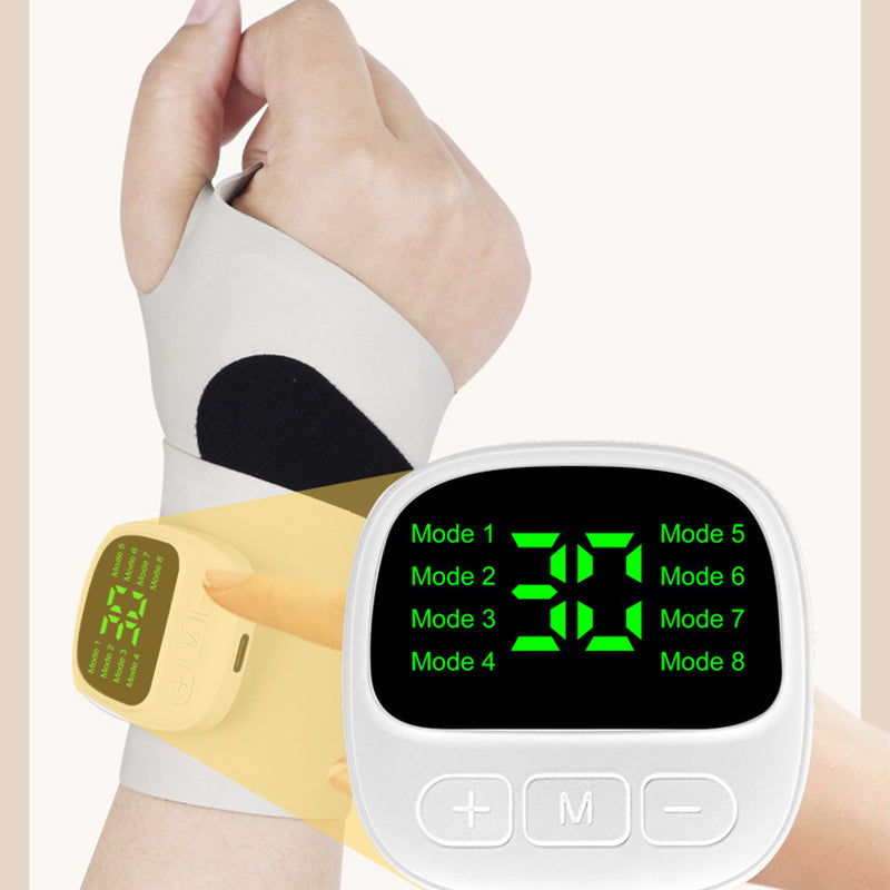 ⌚ Masajer electric pentru încheietură – Reîncărcabil, cu funcție de căldură. Relaxare profundă acasă! 💆🔋 Plată la livrare!