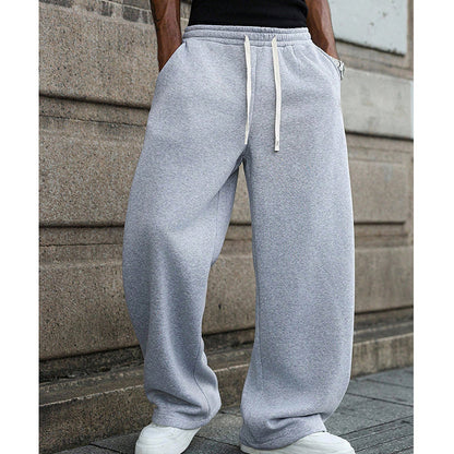 Pantaloni casual pentru bărbați, cu șnur lejer, 👖