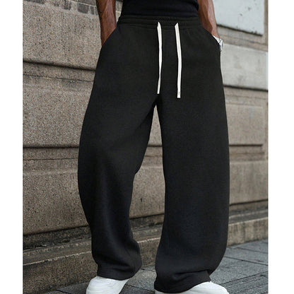 Pantaloni casual pentru bărbați, cu șnur lejer, 👖