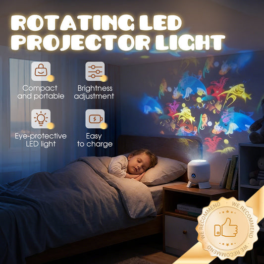 ✨ Proiector LED cu rotație dinamică – atmosferă de vis în camera ta Culori, mișcare, efecte – transformă orice spațiu în 2 minute