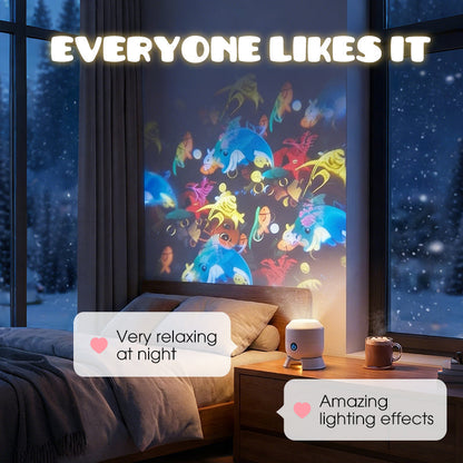✨ Proiector LED cu rotație dinamică – atmosferă de vis în camera ta Culori, mișcare, efecte – transformă orice spațiu în 2 minute