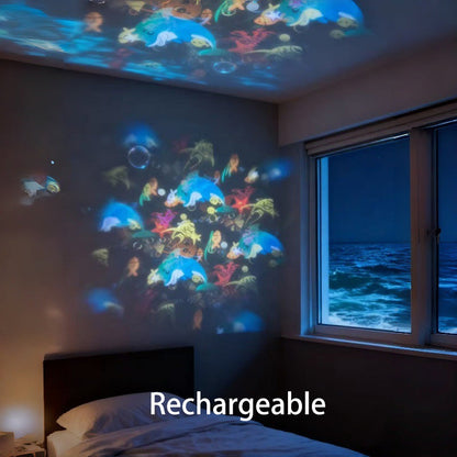 ✨ Proiector LED cu rotație dinamică – atmosferă de vis în camera ta Culori, mișcare, efecte – transformă orice spațiu în 2 minute