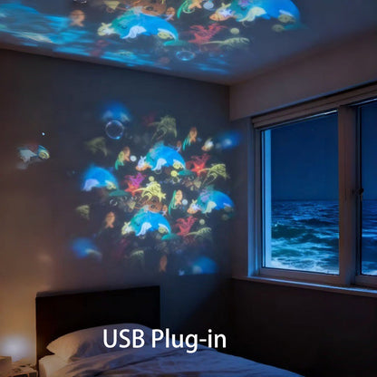 ✨ Proiector LED cu rotație dinamică – atmosferă de vis în camera ta Culori, mișcare, efecte – transformă orice spațiu în 2 minute