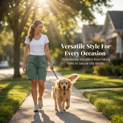 🌬️ Pantaloni scurți cargo femei – uscare rapidă + buzunare.