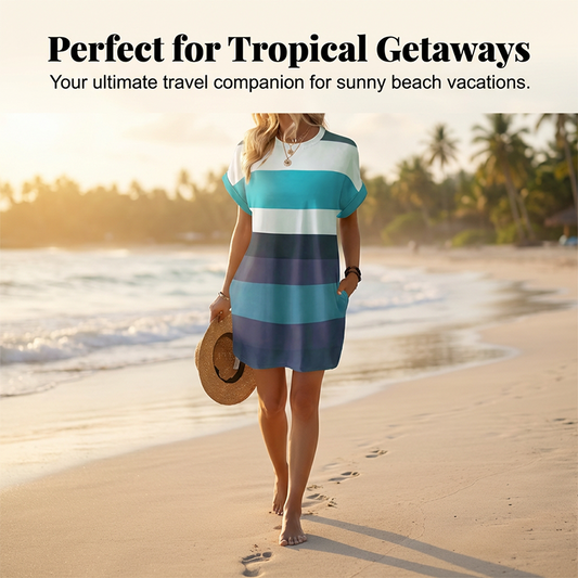 🎯 Rochie midi cu buzunare – comodă, stylish și gata de vacanță!