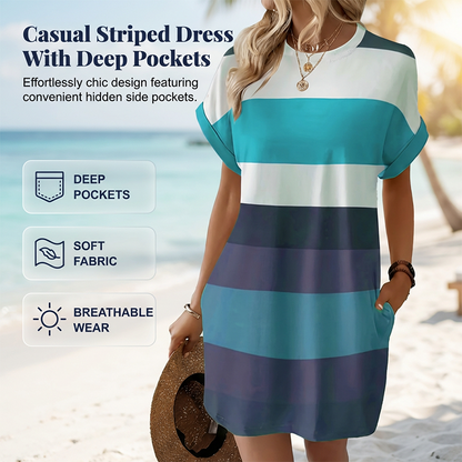 🎯 Rochie midi cu buzunare – comodă, stylish și gata de vacanță!