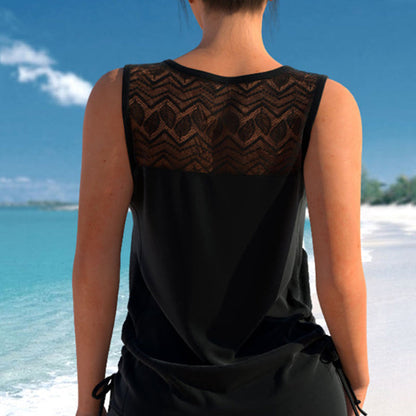 🔥 Costumul de baie tankini care îți dă încredere! 🏊‍♀️ Imprimeu stylish, două piese – perfect pentru plajă sau piscină.