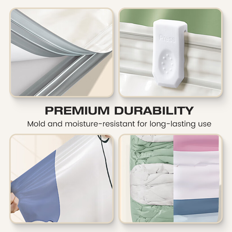 🧳 Economisește 70% din spațiu! Set de 5 pungi de depozitare în vid 3D – FĂRĂ pompă! 😱✨ Perfecte pentru haine, pături, perne. Comandă rapid de pe site-ul nostru! 🔗📦
