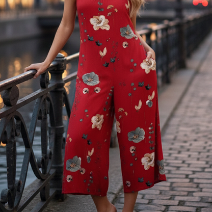 Jumpsuit Casual pentru Femei cu Spaghetti Strap și Imprimat