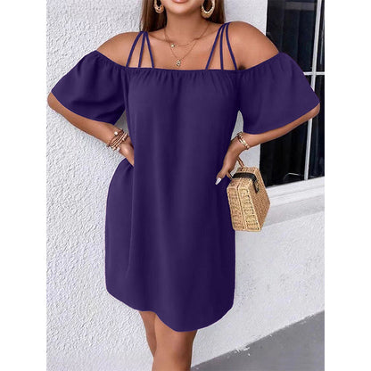 O gamă foarte largă de culori🎨Rochie elegantă pentru femei, mini, într-o singură culoare