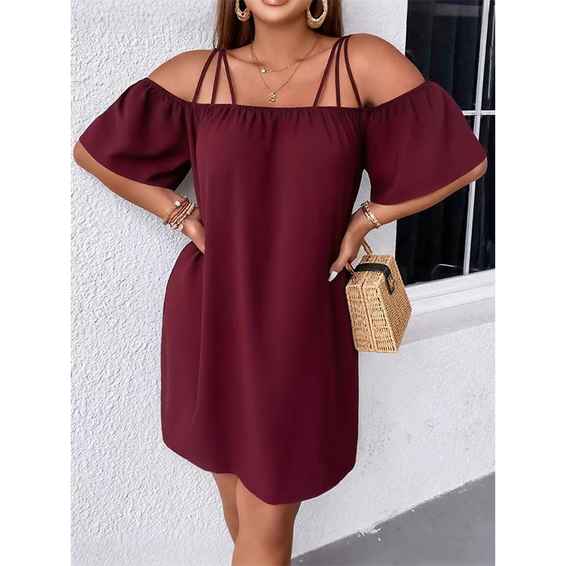O gamă foarte largă de culori🎨Rochie elegantă pentru femei, mini, într-o singură culoare