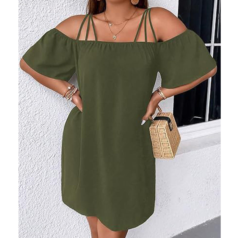 O gamă foarte largă de culori🎨Rochie elegantă pentru femei, mini, într-o singură culoare