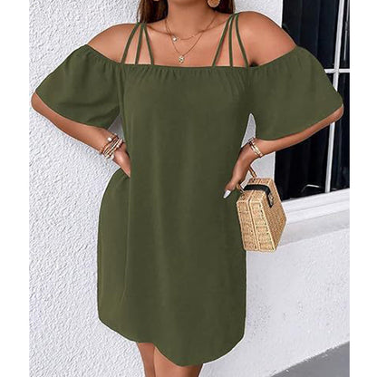 O gamă foarte largă de culori🎨Rochie elegantă pentru femei, mini, într-o singură culoare