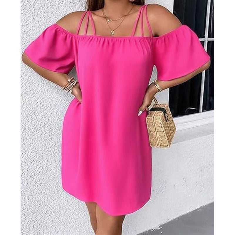 O gamă foarte largă de culori🎨Rochie elegantă pentru femei, mini, într-o singură culoare