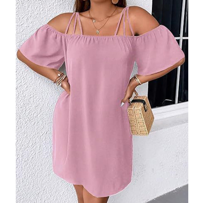O gamă foarte largă de culori🎨Rochie elegantă pentru femei, mini, într-o singură culoare