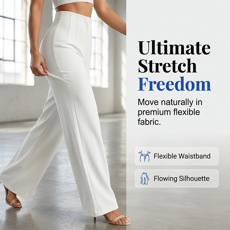 Pantaloni Casual pentru Femei, Culoare Uni, Cu Tăietură Largă