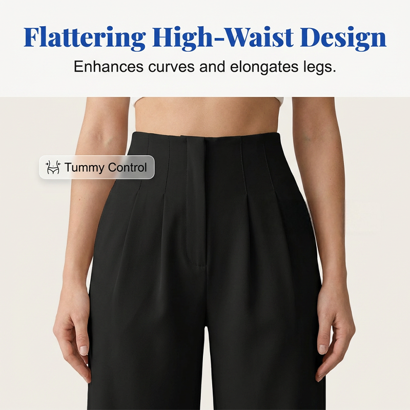 Pantaloni Casual pentru Femei, Culoare Uni, Cu Tăietură Largă