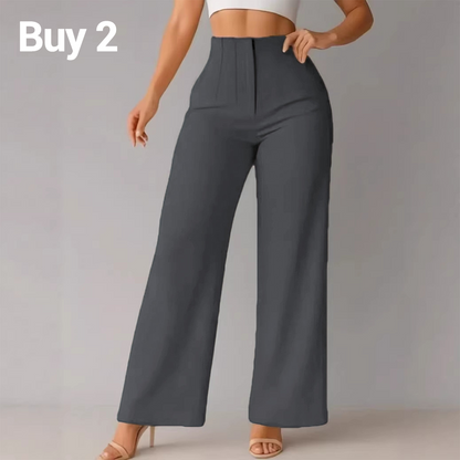 Pantaloni Casual pentru Femei, Culoare Uni, Cu Tăietură Largă