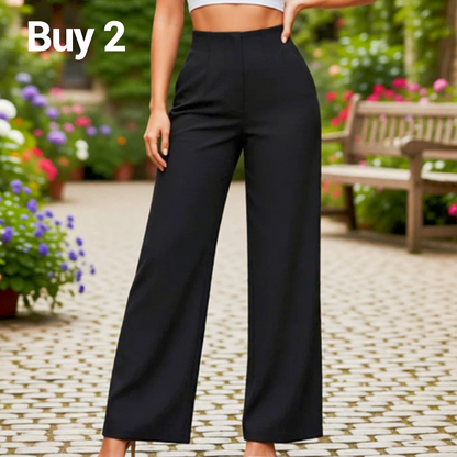 Pantaloni Casual pentru Femei, Culoare Uni, Cu Tăietură Largă