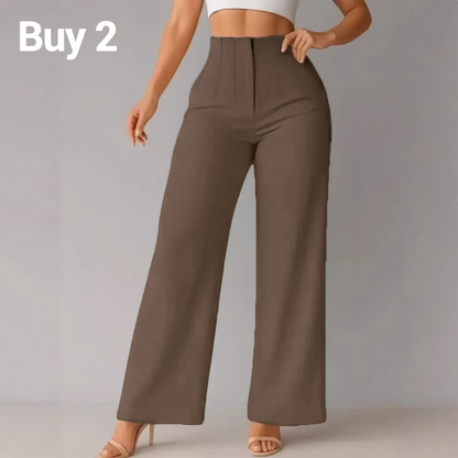 Pantaloni Casual pentru Femei, Culoare Uni, Cu Tăietură Largă