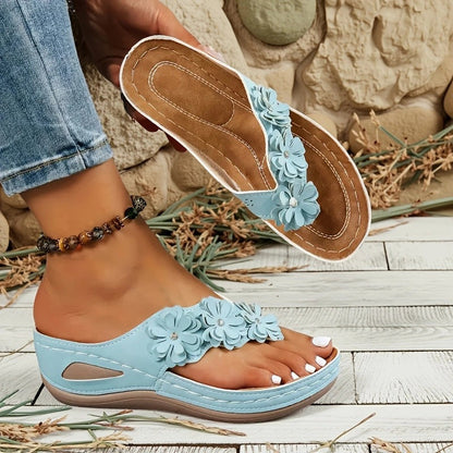 🌸 Sandale cu toc pană + curea subțire – imprimeu floral – Feminine și elegante. Stoc limitat!
