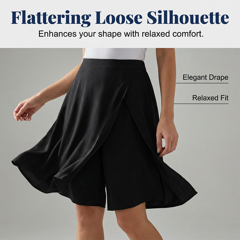 🌸 Fustă scurtă pentru femei – cu talie elastică și înfășurare – confortabilă, feminină, versatilă ✨ Stoc limitat 👇