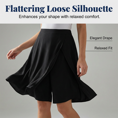 🌸 Fustă scurtă pentru femei – cu talie elastică și înfășurare – confortabilă, feminină, versatilă ✨ Stoc limitat 👇