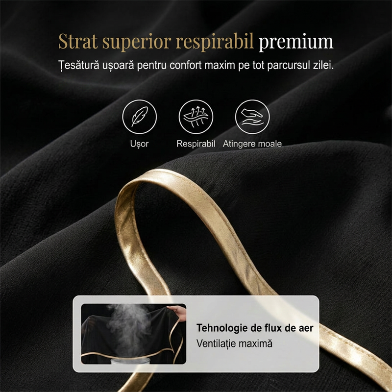 🎉 Oferte speciale de sărbători! Pantaloni eleganți, talie largă, croială lejeră, ornamente aurii. ✨ Plată la livrare!