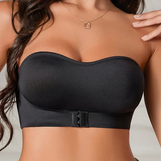 Femei sutien push-up fără bretele, fără armături, cu închidere în față