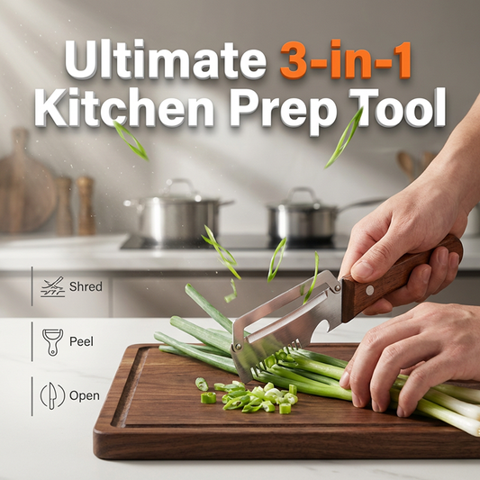 🔪 Taiă și cureți ceapa verde în 3 secunde! Instrument 3-în-1 – rapid, practic și fără mizerie. 🥔 Plătești DOAR la livrare în România. ✅ Comandă acum – stoc limitat!