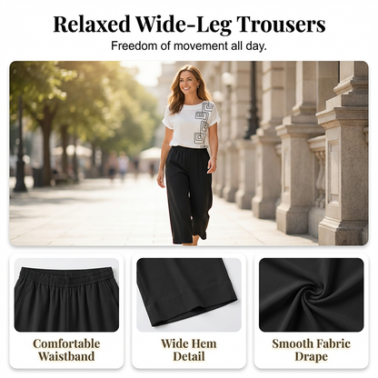 Costum pentru femei cu top și pantaloni, guler rotund, confortabil😍