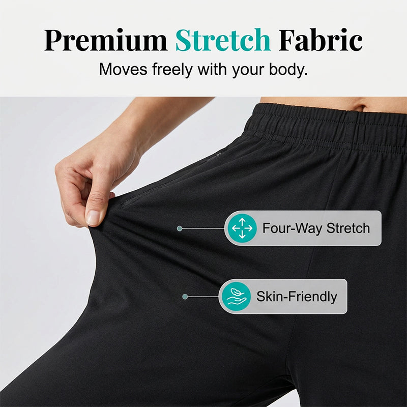 Pantaloni Capri Casual pentru Femei, Uscare Rapidă, Elastici
