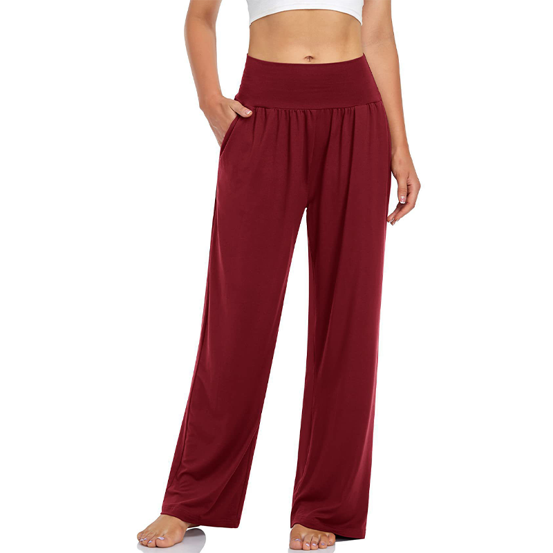 Pantaloni de yoga și de zi cu zi pentru femei, cu talie înaltă și buzunare