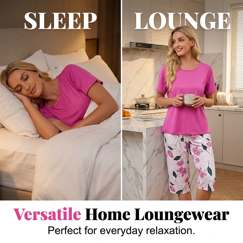 🌙 Set pijamale confortabile de vară – Respirabil, lejer, perfect pentru nopți calde. Stoc limitat!