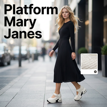 👡 Pantofi Mary Janes cu platformă – Material țesut respirabil, comozi și eleganți! 🌬️✨ Transport gratuit & ramburs!