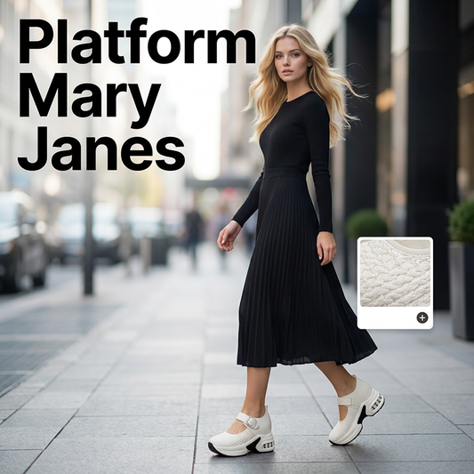 👡 Pantofi Mary Janes cu platformă – Material țesut respirabil, comozi și eleganți! 🌬️✨ Transport gratuit & ramburs!