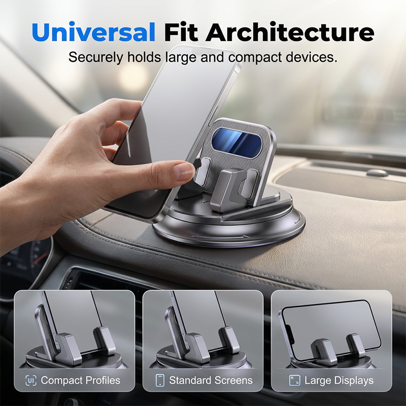 🚗✨ Suport auto rotativ pentru bord – prindere anti-alunecare, reglabil 360°, conducere în siguranță! 🛡️📱 Plată la livrare!