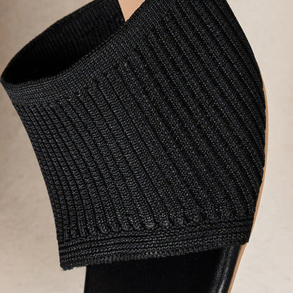 👡 Sandale din tricot – arată scump, sunt super confortabile Vârf pătrat | Toc gros | Stil feminin, modern 😍