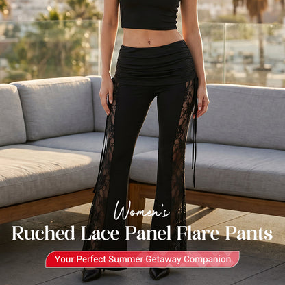 🔥 Pantaloni evaza cu dantelă – farmec retro + aer romantic! Ofertă specială