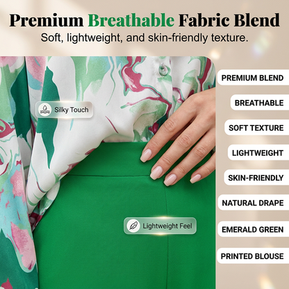 👚 Set bluză cu imprimeu + pantaloni largi pentru femei – stil lejer, confortabil, potrivit pentru orice ocazie. 🌸 Plată la livrare!
